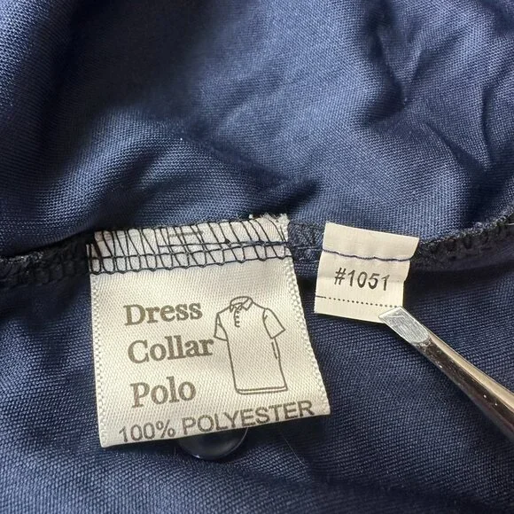 NWOT Collars & Co Men's Long Sleeve Semi-Spread Dress Collar Polo, Size XL, Navy - Picture 8 of 10